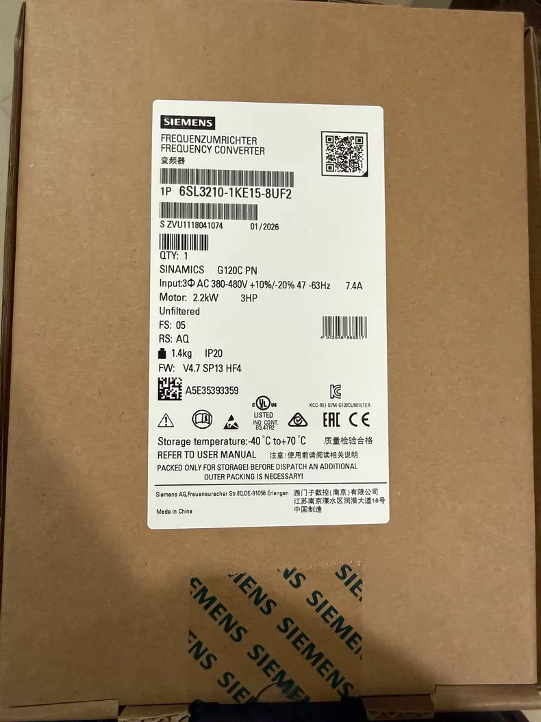 Siemens 6SL3210-1KE15-8UF2 Frequency Converter for Motors