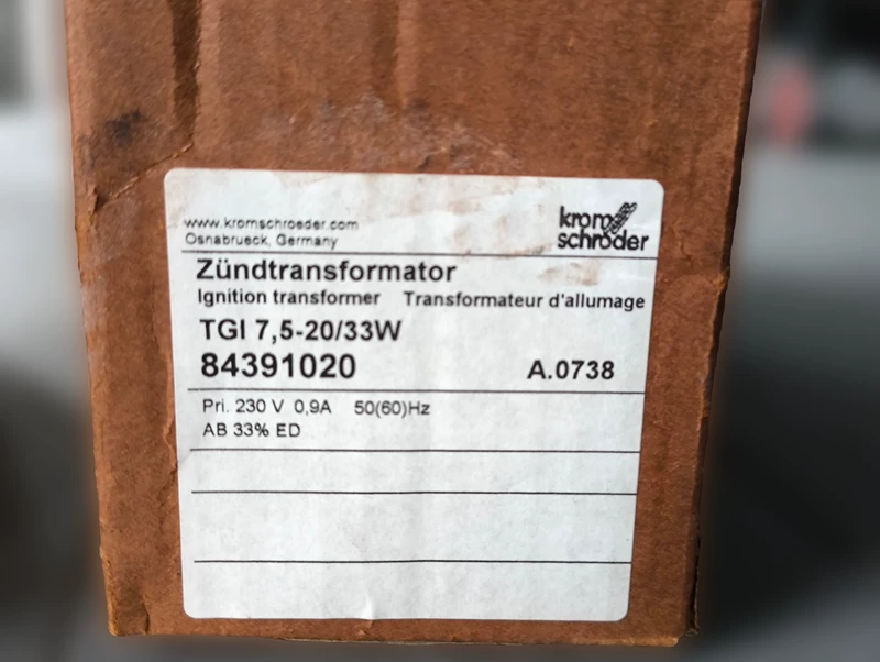 Krom Schroder 84391020 Ignition Transformer for Burners