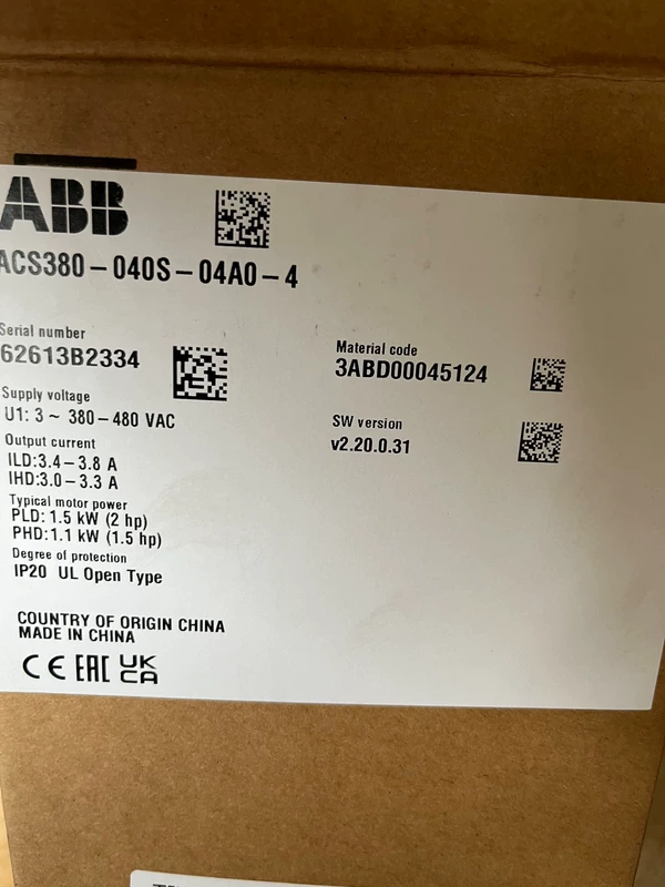 ABB ACS380-040S-04A0-4 Frequency Converter for Industrial Use
