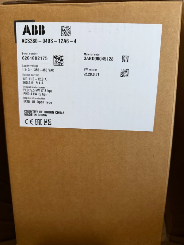 ABB ACS380-040S-12A6-4 VFD for Industrial Motor Control