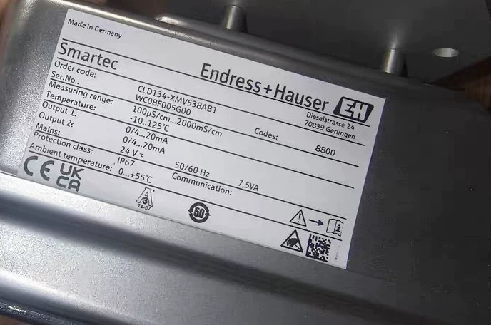 Endress+Hauser CLD134-XMV538AB1 Disinfection Sensor
