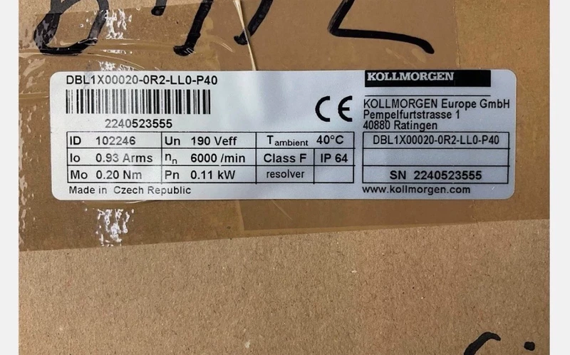 Kollmorgen DBL1X00020-0R2-LL0-P40 Servo Motor for Precision
