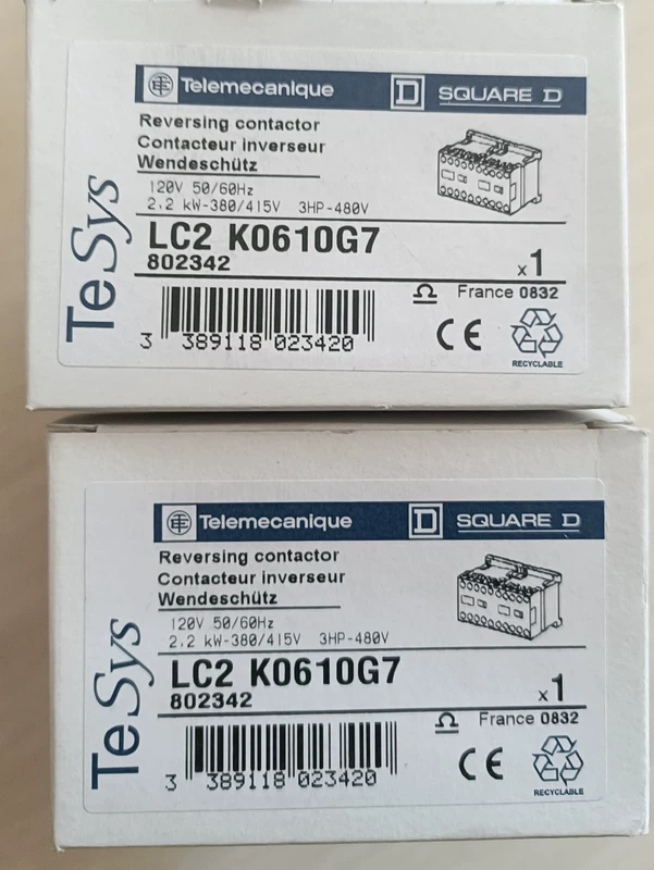 Reversing Contactor Schneider LC2K0610G7 - Reliable 6A Switching