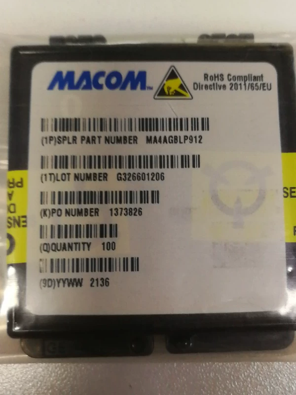 High-Frequency RF Switch MACOM MA4AGBLP912 Wideband Design