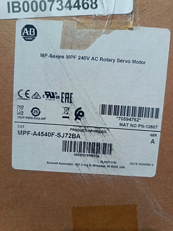 Allen-Bradley MPL-A4540F-SJ72BA Servo Motor