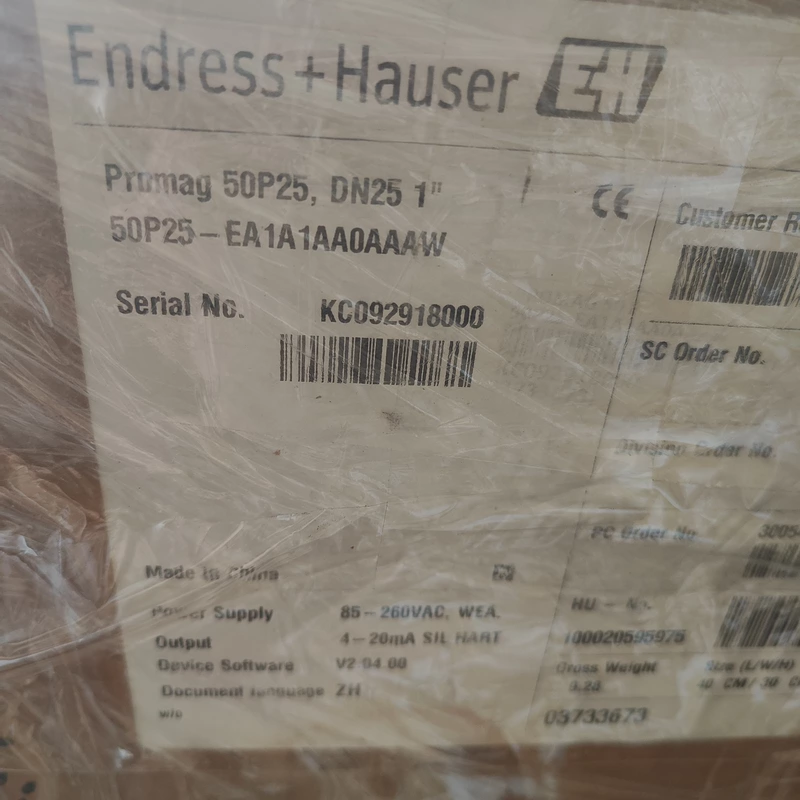 Endress+Hauser Promag Electromagnetic Flow Meter for Water Metering