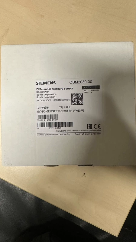 SIEMENS QBM2130-30 Differential Pressure Sensor for HVAC