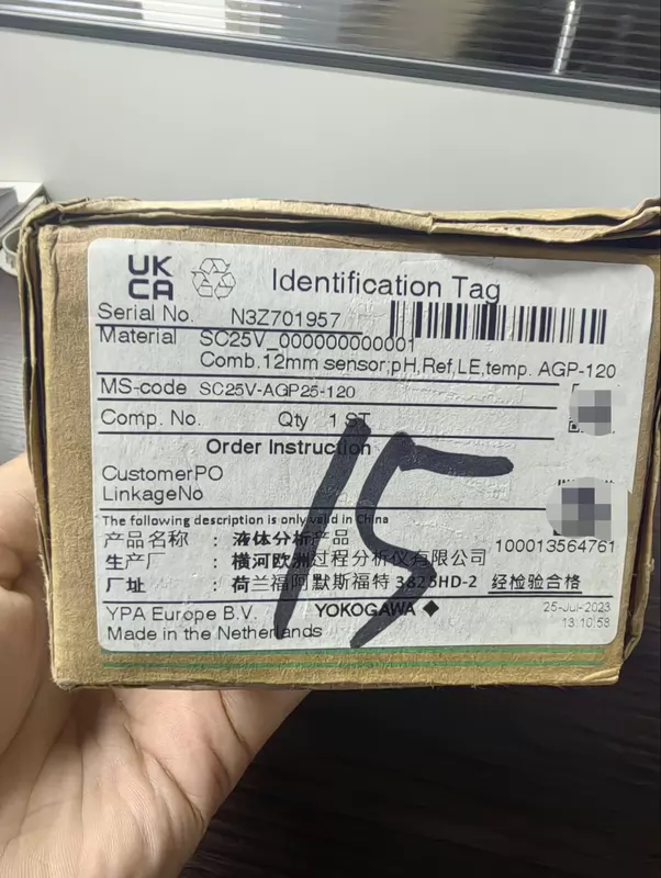 Industrial pH Sensor Yokogawa SC25V-AGP25-120 Electrode