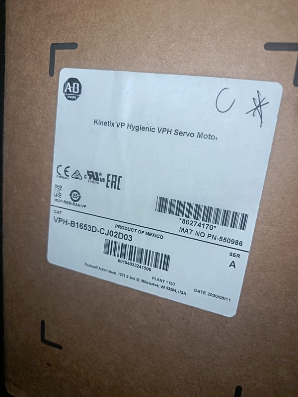 Allen-Bradley VPH-B1653D-CJ02D03 Servo Motor for Precision Control