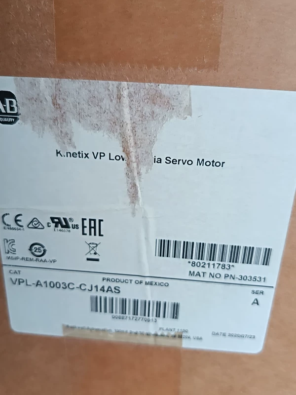 Allen-Bradley VPL-A1003C-CJ14AS Servo Motor for Automation
