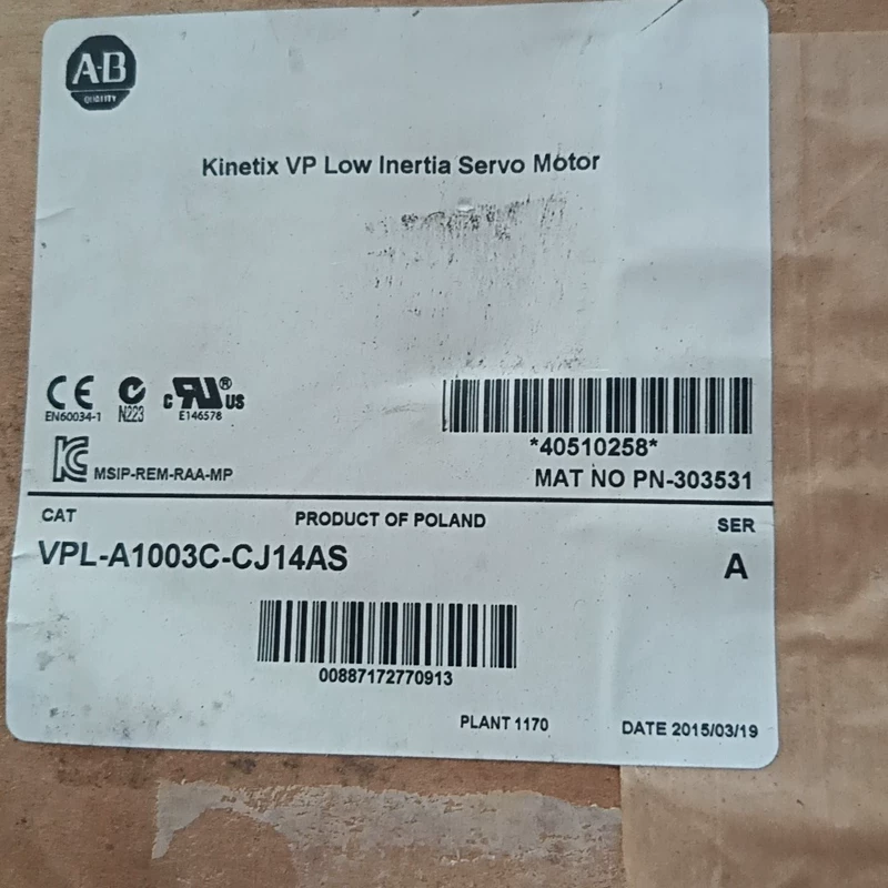 Allen-Bradley VPT-A1003C Servo Motor for Precision Motion