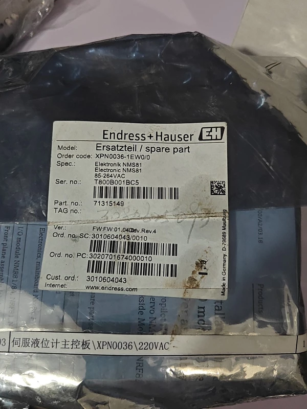 Endress+Hauser XPN0036-1EW0/0 Level Meter Mainboard for Equipment Repair