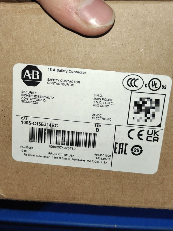 Allen-Bradley 100S-C16EJ14BC Safety Contactor for Machinery
