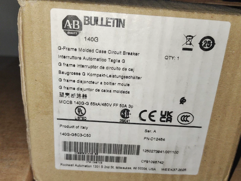 Allen-Bradley 140G-G6C3-C50 MCCB Circuit Breaker