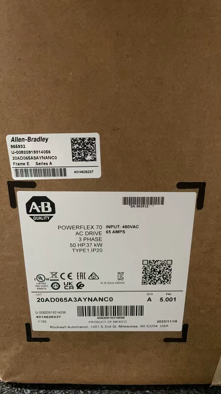 Allen-Bradley 20AD065A0AYNANC0 AC Drive Industrial Control
