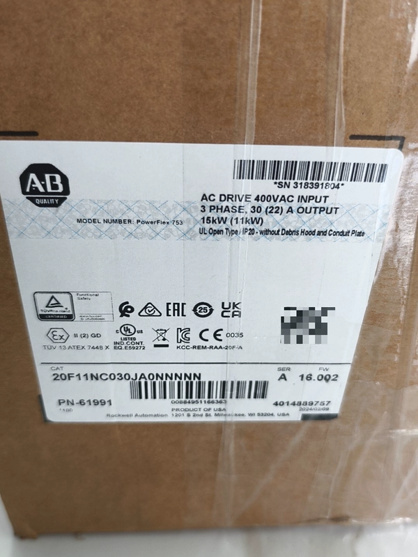 Allen-Bradley 20F11NC030JA0NNNNN VFD Drive for Industrial Use
