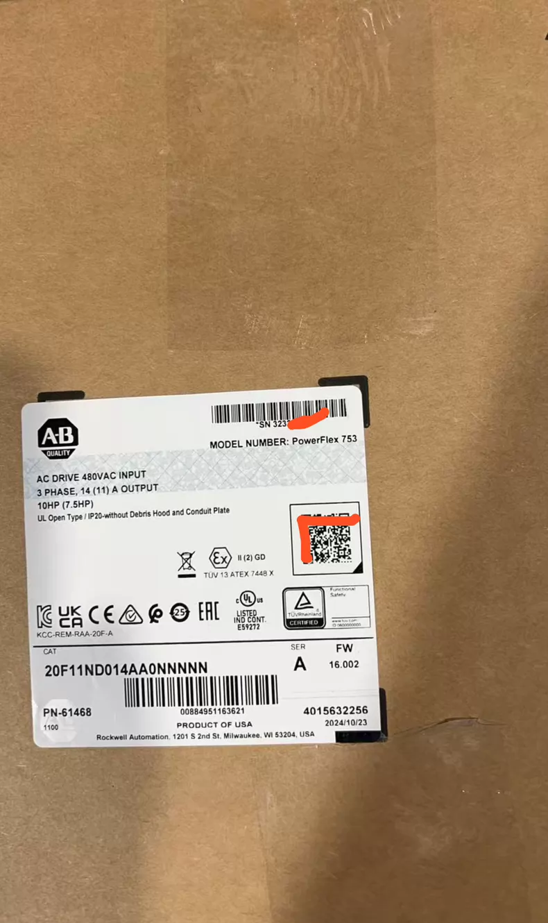 Allen-Bradley 20F11ND014AA0NNNNN AC Drive 480V Industrial