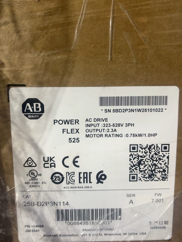 Allen-Bradley 25B-D2P3N114 VFD for Industrial Motor Control