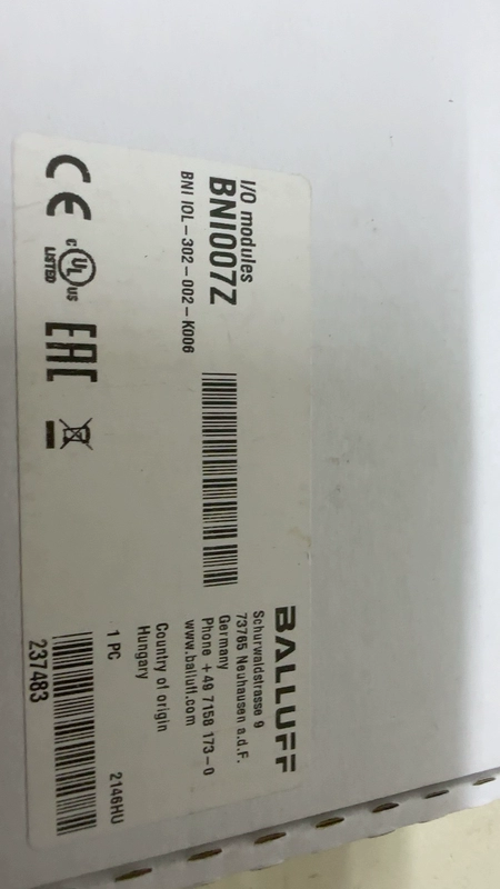 BALLUFF BNI007Z Bus Module for Industrial Automation