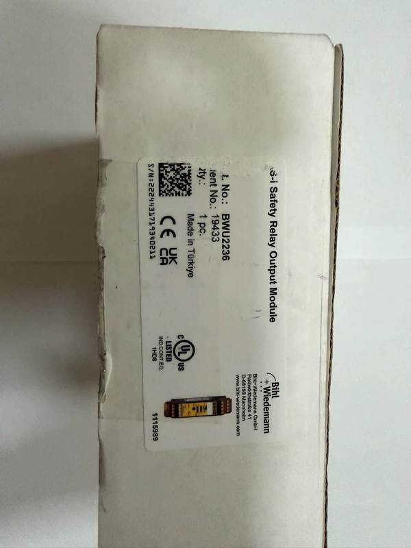 Bihl+Wiedemann BWU2236 AS-i Safety Relay Module for Control