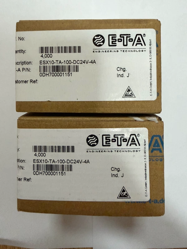 ETA ESX10-TA-100-DC24V-4A Circuit Breaker 24V DC DIN Rail