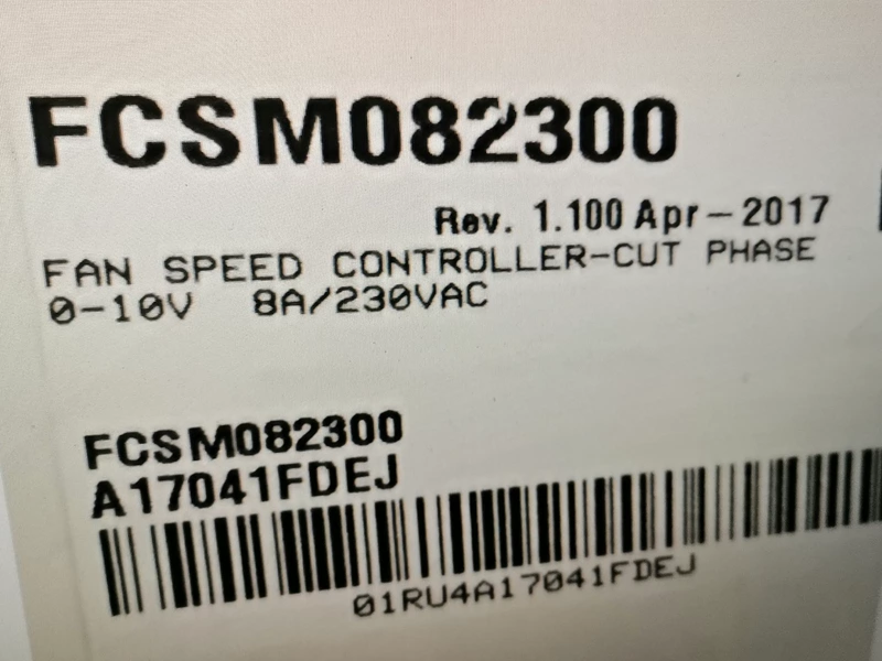 Carel FCSM082300 Electronic Fan Speed Controller 230V