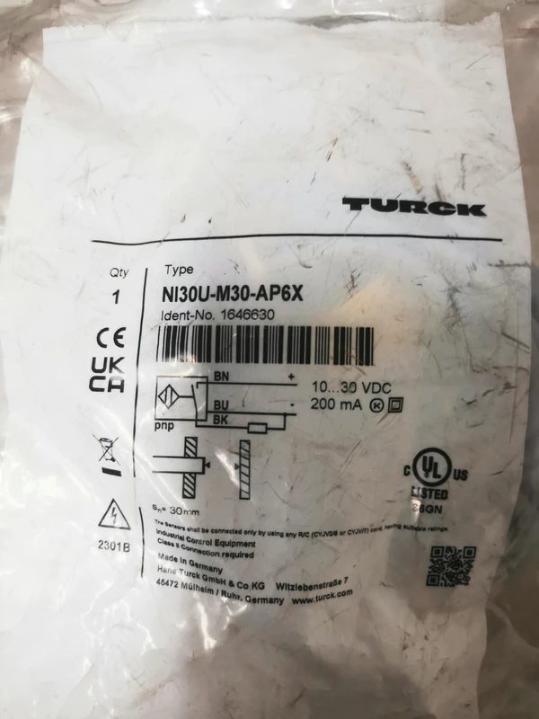 TURCK NI30U-M30-AP6X Proximity Sensor for Automation
