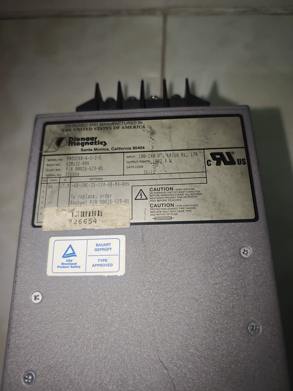 Pioneer Magnetics PM3326B-6-1-2-E DC Power Supply