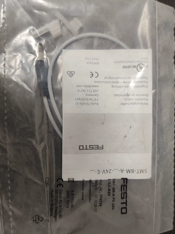 FESTO SMT-8M-A-PS-24V-E-0.3-M8D Magnetic Proximity Sensor
