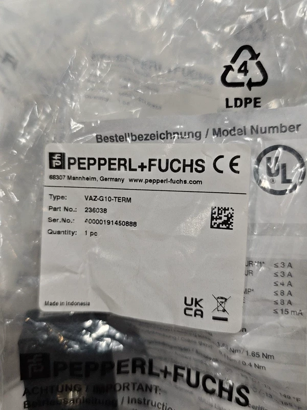 PEPPERL+FUCHS VAZ-G10-TERM  236038 Terminal Resistor