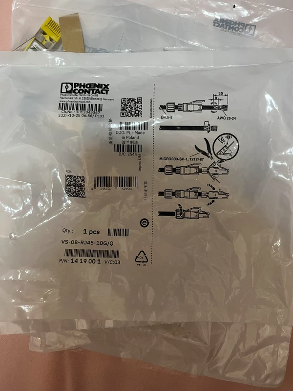 Phoenix Contact VS-08-RJ45-10G/Q 1419001 Industrial RJ45 Connector for Industrial Automation