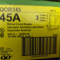 Industrial Panel Protection: Schneider QOB345 Breaker