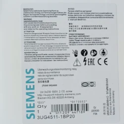 Monitoring Relay SIEMENS 3UG4511-1BP20 for Control Panels