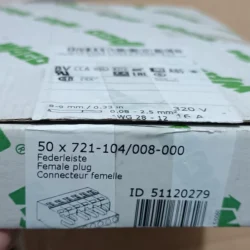WAGO 721-104/008-000 Terminal Block for DIN Rail Use