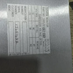Machinery Monitoring BENTLY NEVADA 3300/01-01-00 System