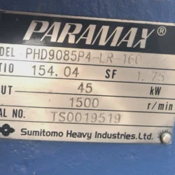 Conveyor Drive PARAMAX PHD9085P4-LR-160 Gearbox Replacement
