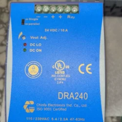 240W DIN Rail Power Supply Chinfa DRA240-24A 24V DC Unit