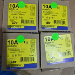 Square D QOB110 Circuit Breaker 10A Bolt-On Single Pole